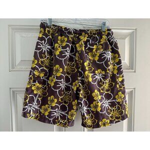 Jon Larsen Youth Floral Hawaiian Board Cargo Shorts Size M